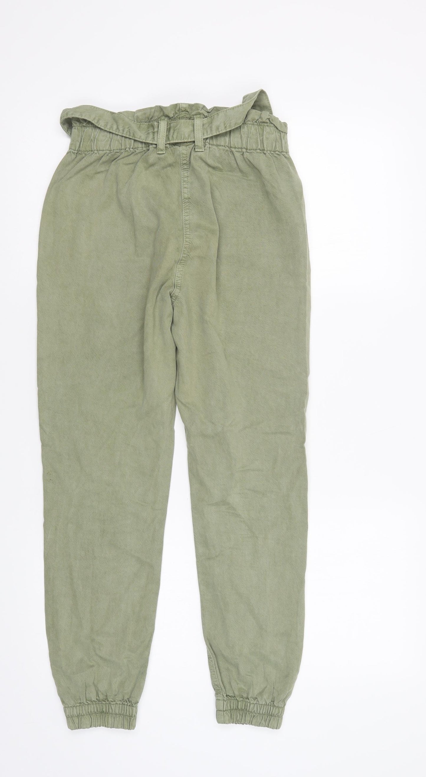 NEXT Girls Green  Lyocell Tapered Jeans Size 11 Years  Regular Tie