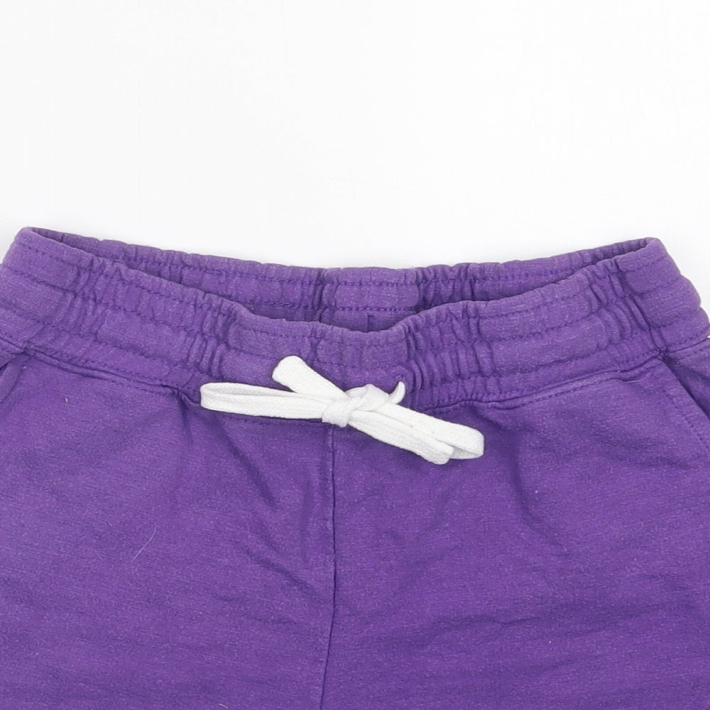 Dunne Womens Purple  Cotton Sweat Shorts Size XS L3 in Regular Drawstring