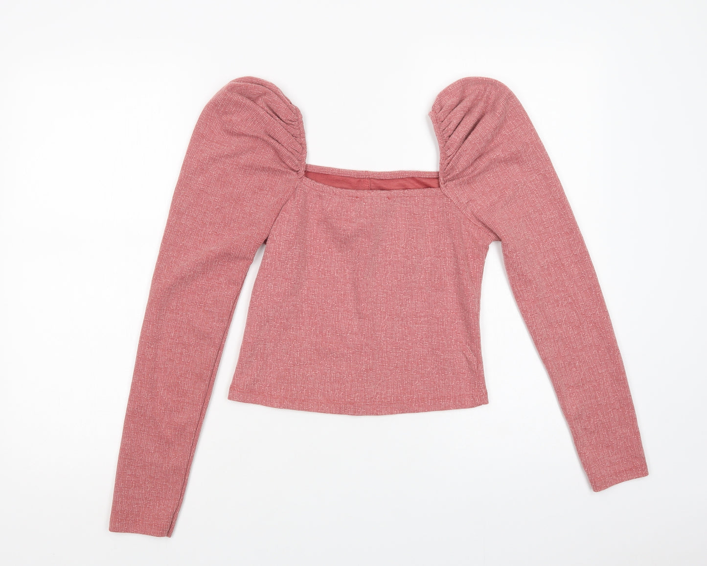 Primark Womens Pink  Polyester Basic Blouse Size S Square Neck