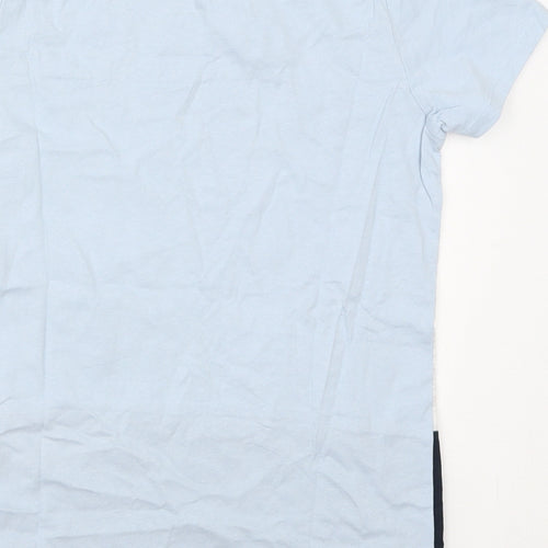 Primark Boys Blue Colourblock Cotton Basic T-Shirt Size 10-11 Years Crew Neck Pullover - Venice Beach California