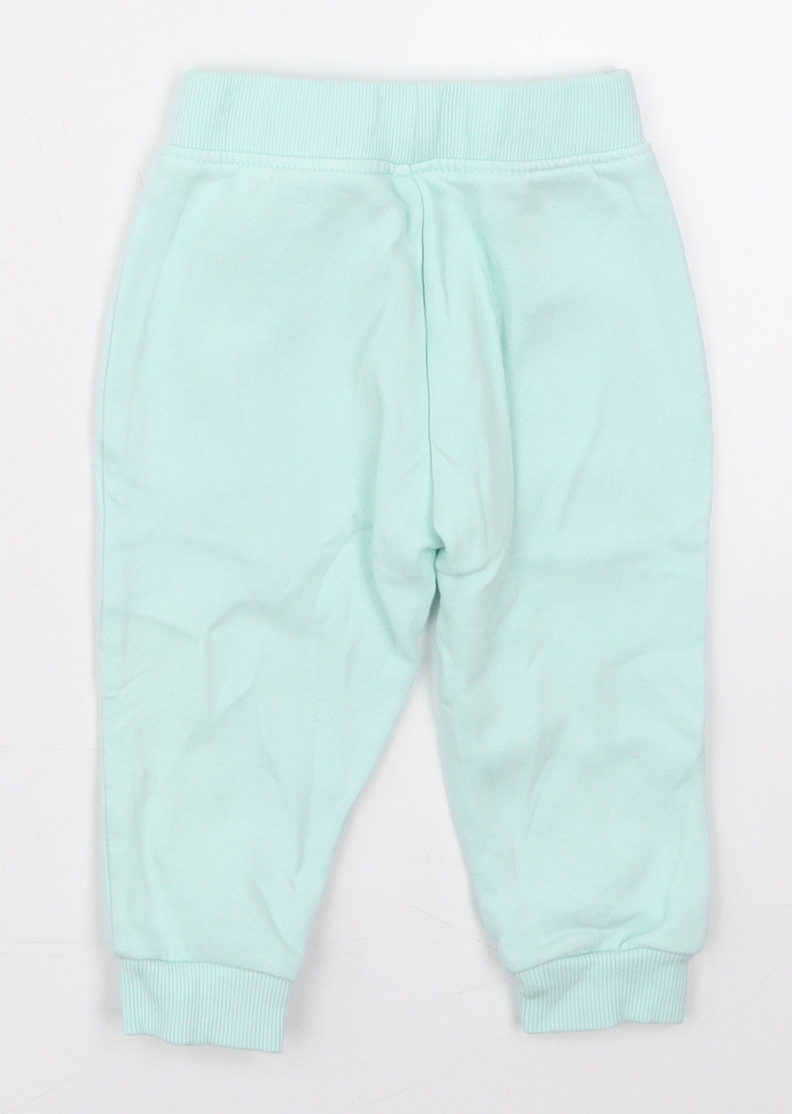 Dunnes Baby Blue  Cotton Sweatpants Trousers Size 9-12 Months  Drawstring - Hapy