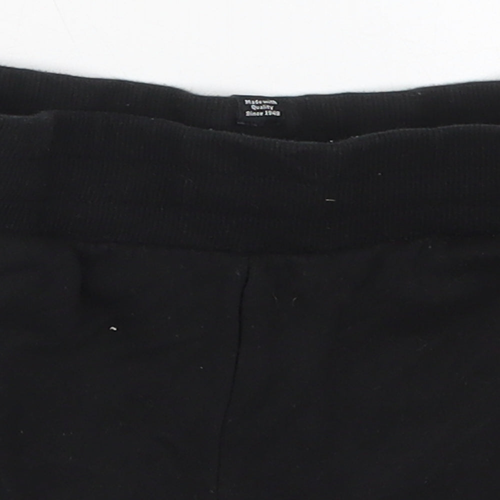 PUMA Girls Black  Cotton Sweat Shorts Size 11-12 Years  Regular Drawstring
