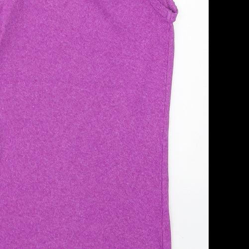 NEXT Girls Purple  Polyester Basic Tank Size 9 Years Round Neck Pullover