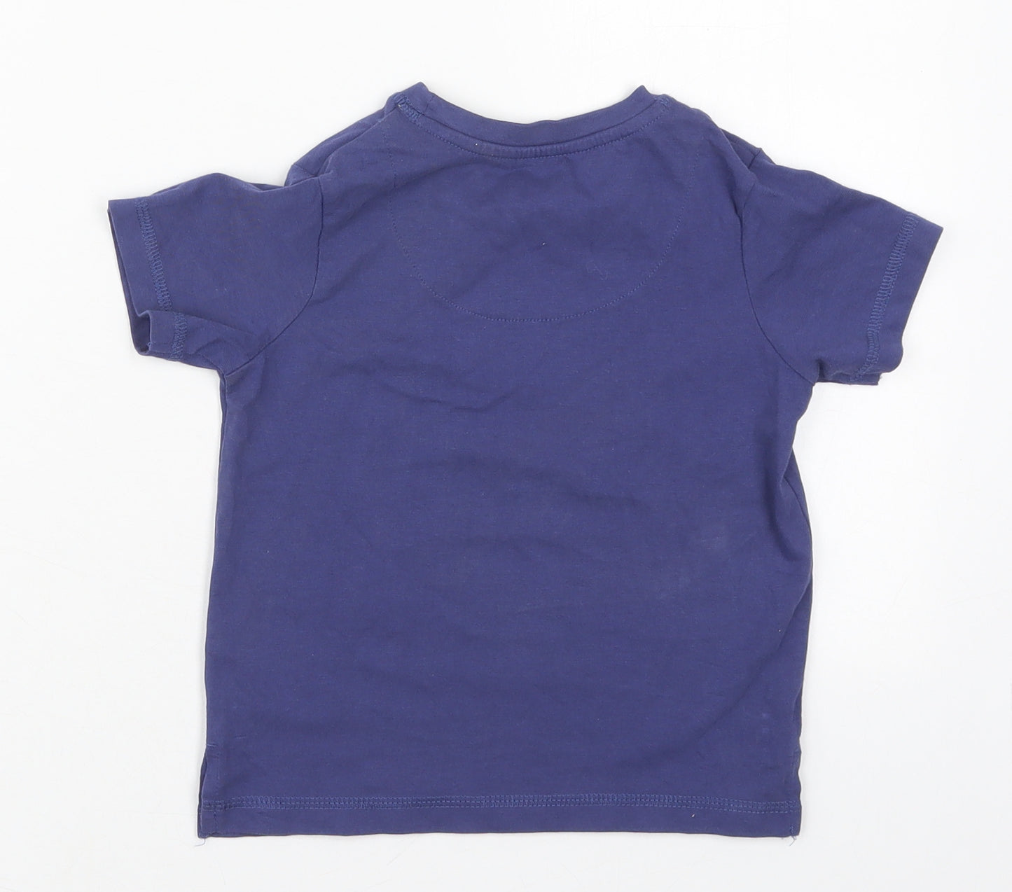 TU Boys Blue  Cotton Basic T-Shirt Size 2-3 Years Crew Neck Pullover - Cool Seal
