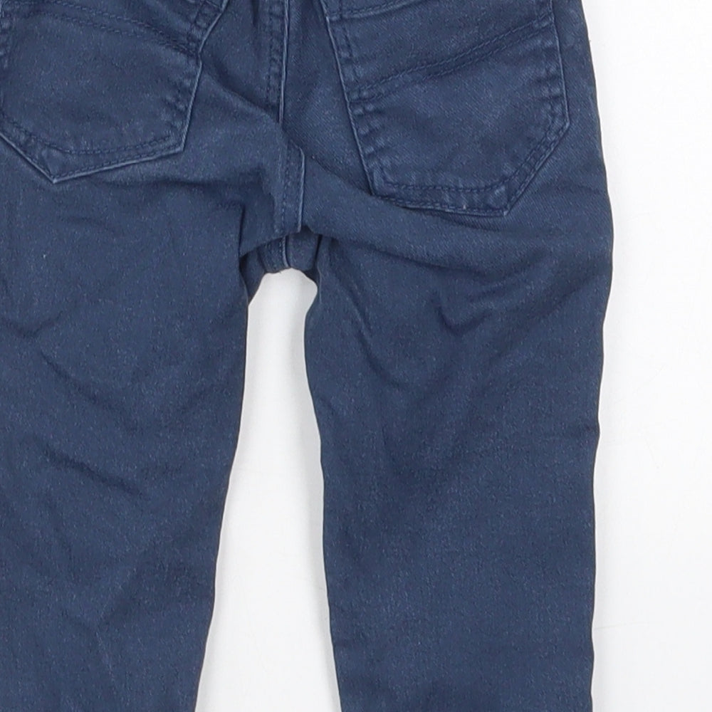 H&M Boys Blue  Cotton Capri Jeans Size 9-12 Months  Button