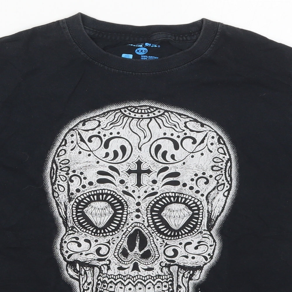 Mare Blue Mens Black  Cotton  T-Shirt Size XS Crew Neck  - Playa Del Carmen Mexico