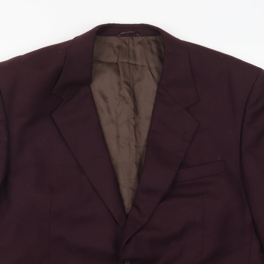 Skopes Mens Purple  Wool Jacket Suit Jacket Size 46