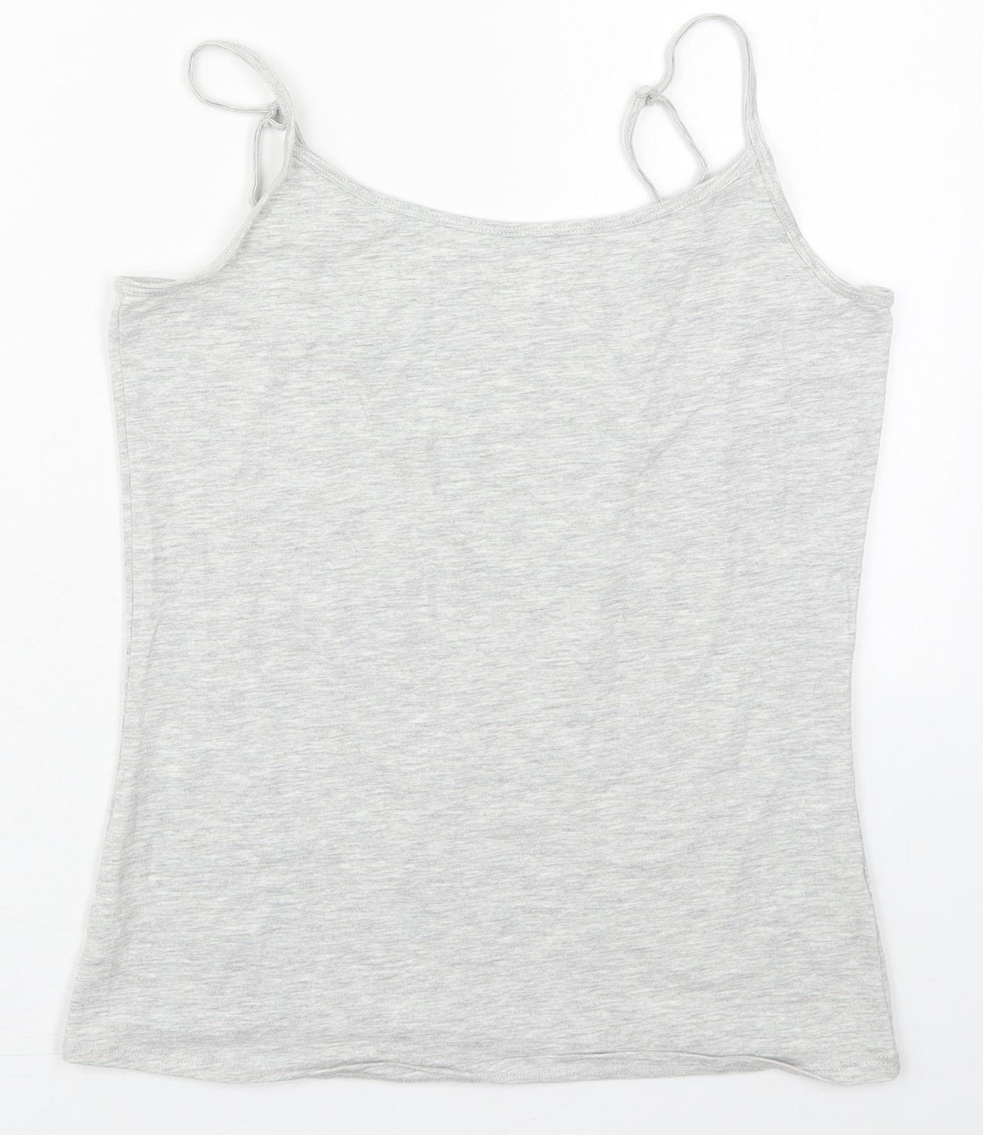 George Womens Grey  Cotton Basic Tank Size 14 Round Neck