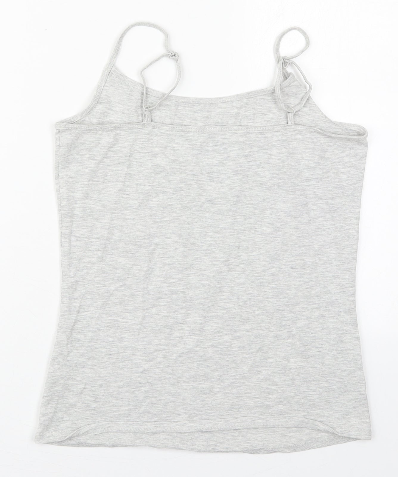George Womens Grey  Cotton Basic Tank Size 14 Round Neck