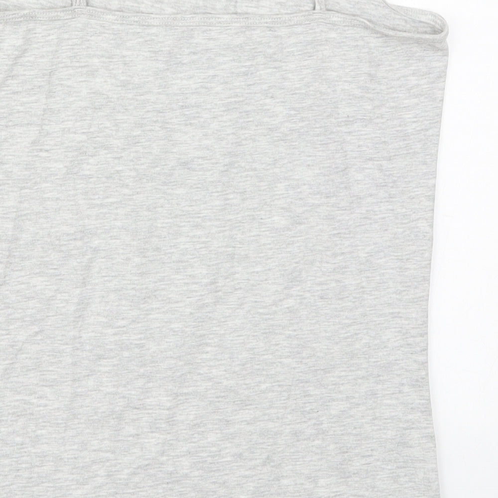 George Womens Grey  Cotton Basic Tank Size 14 Round Neck