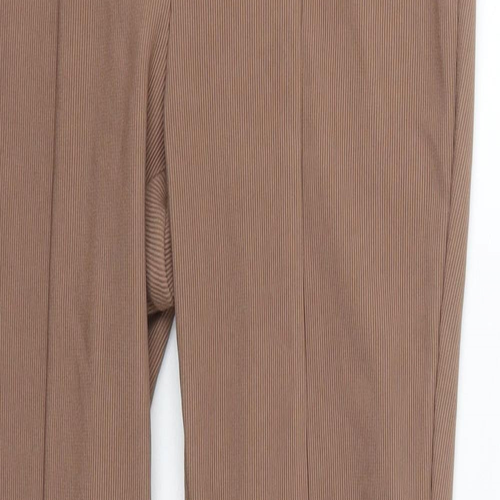 Primark Womens Brown  Polyester Trousers  Size 10 L30 in Regular Zip