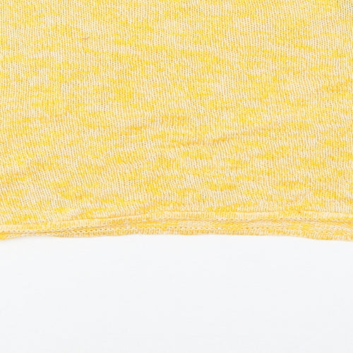 H&M Womens Yellow Round Neck  Cotton Pullover Jumper Size M