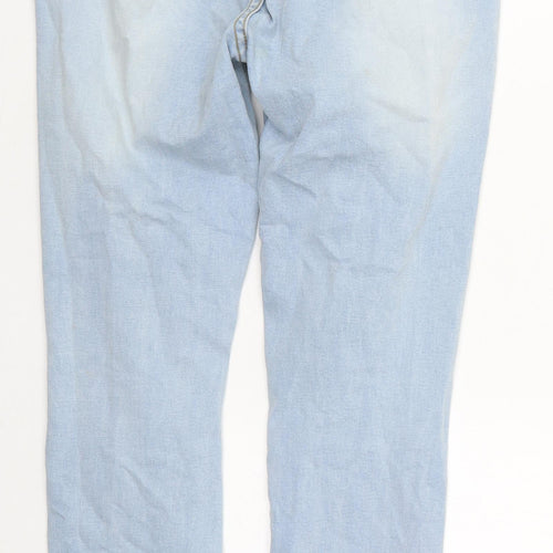 SheIn Womens Blue  Cotton Mom Jeans Size S L27 in Regular Button