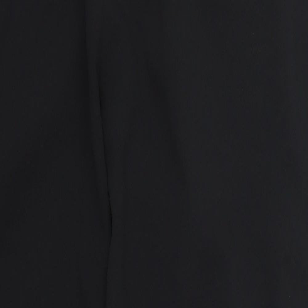 H&M Womens Black  Polyester Trousers  Size 10 L26 in Regular