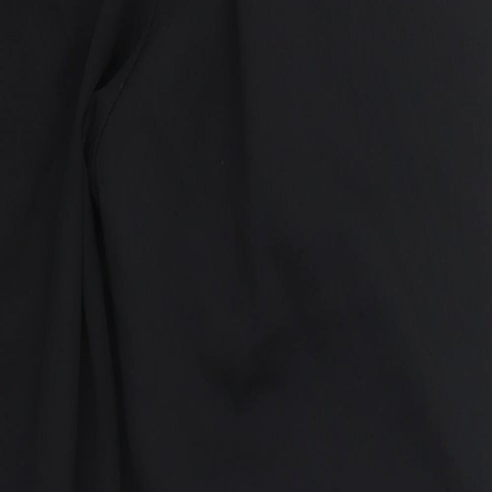 H&M Womens Black  Polyester Trousers  Size 10 L26 in Regular