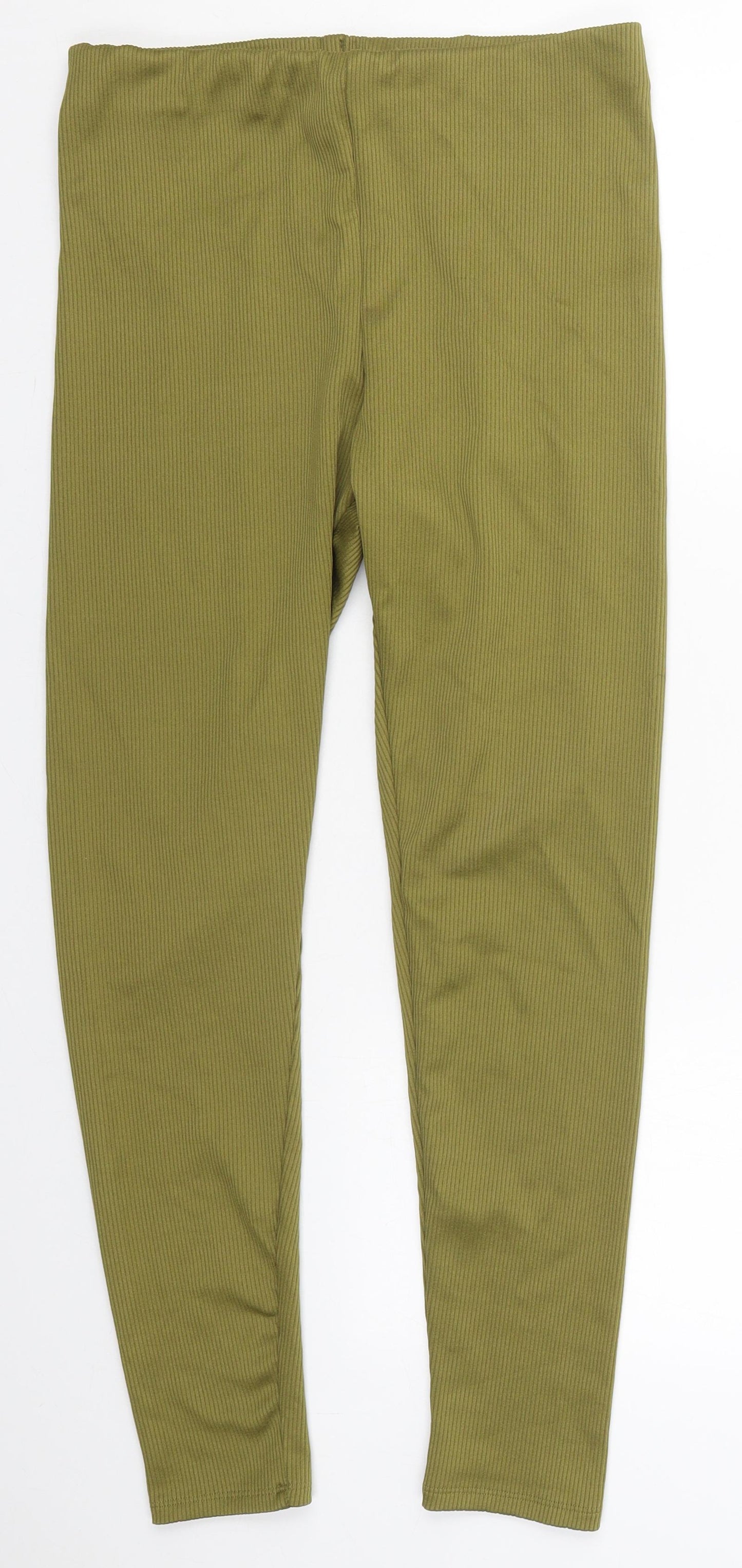 H&M Womens Green  Polyester Carrot Leggings Size L L28 in