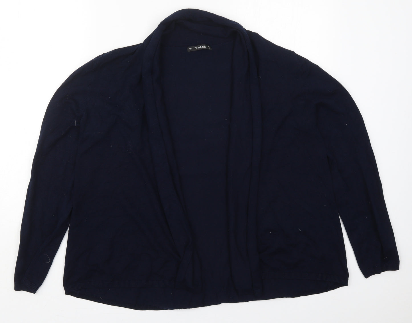 Dunnes Womens Blue V-Neck  Viscose Cardigan Jumper Size L