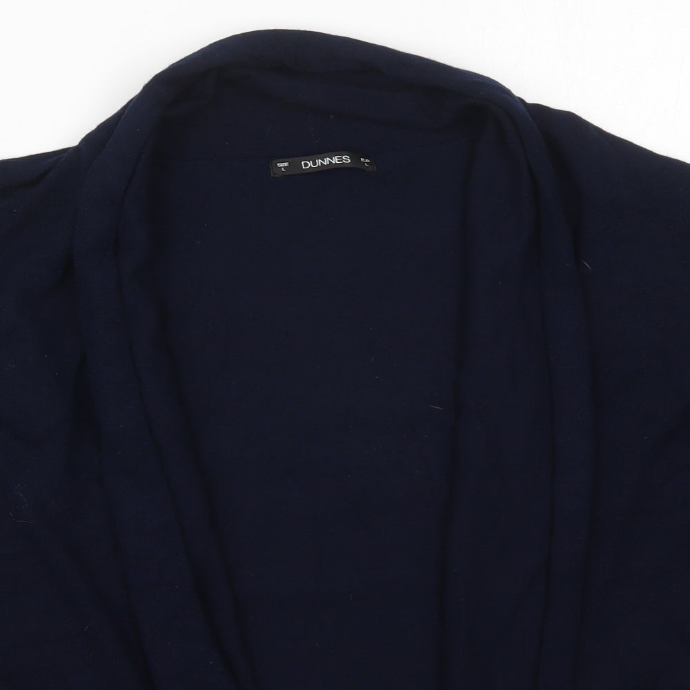 Dunnes Womens Blue V-Neck  Viscose Cardigan Jumper Size L