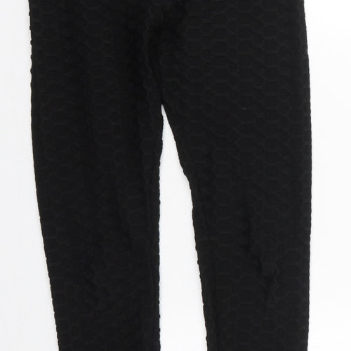 Vahia Womens Black  Polyester Carrot Leggings Size M L26 in