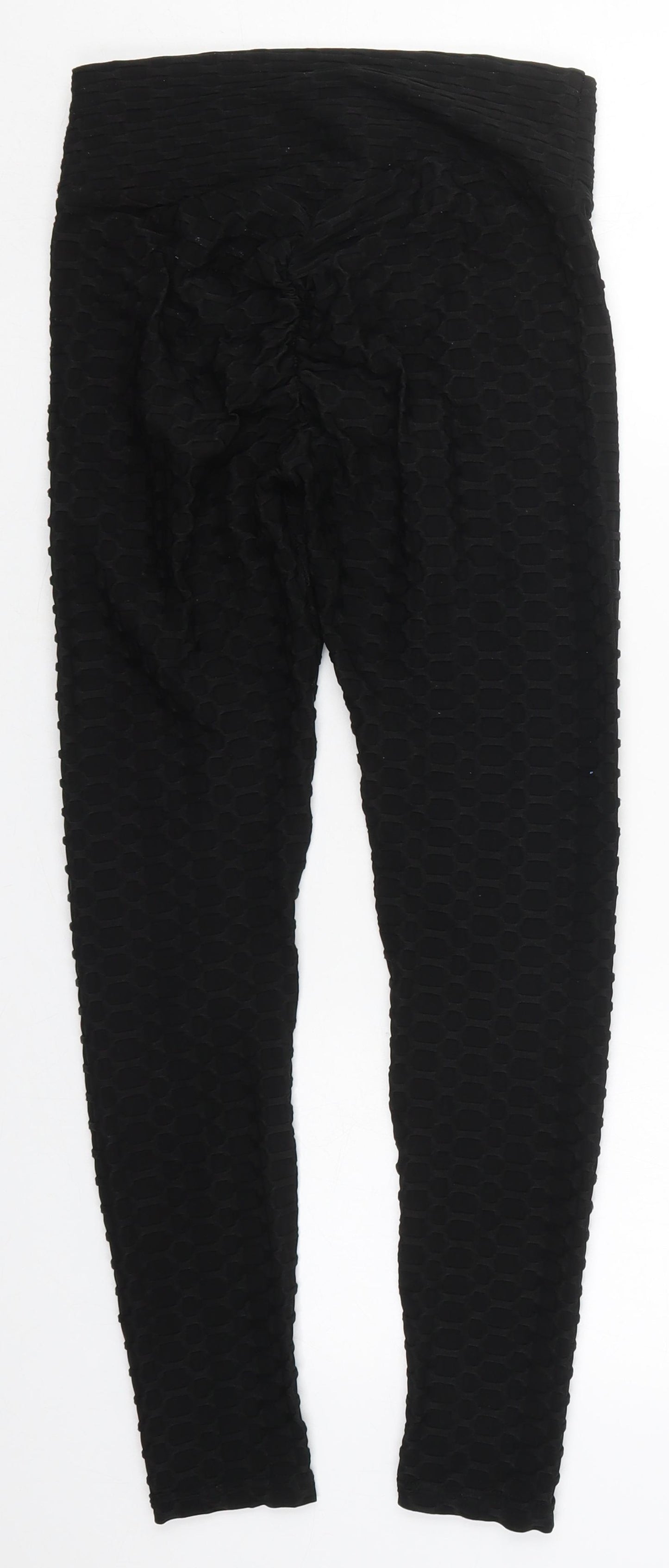 Vahia Womens Black  Polyester Carrot Leggings Size M L26 in