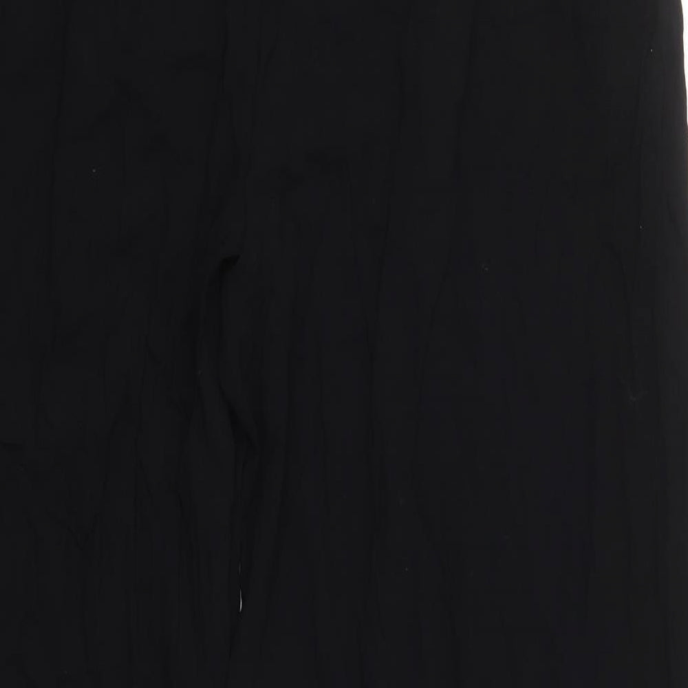 F&F Womens Black  Viscose Trousers  Size 18 L29 in Regular Drawstring