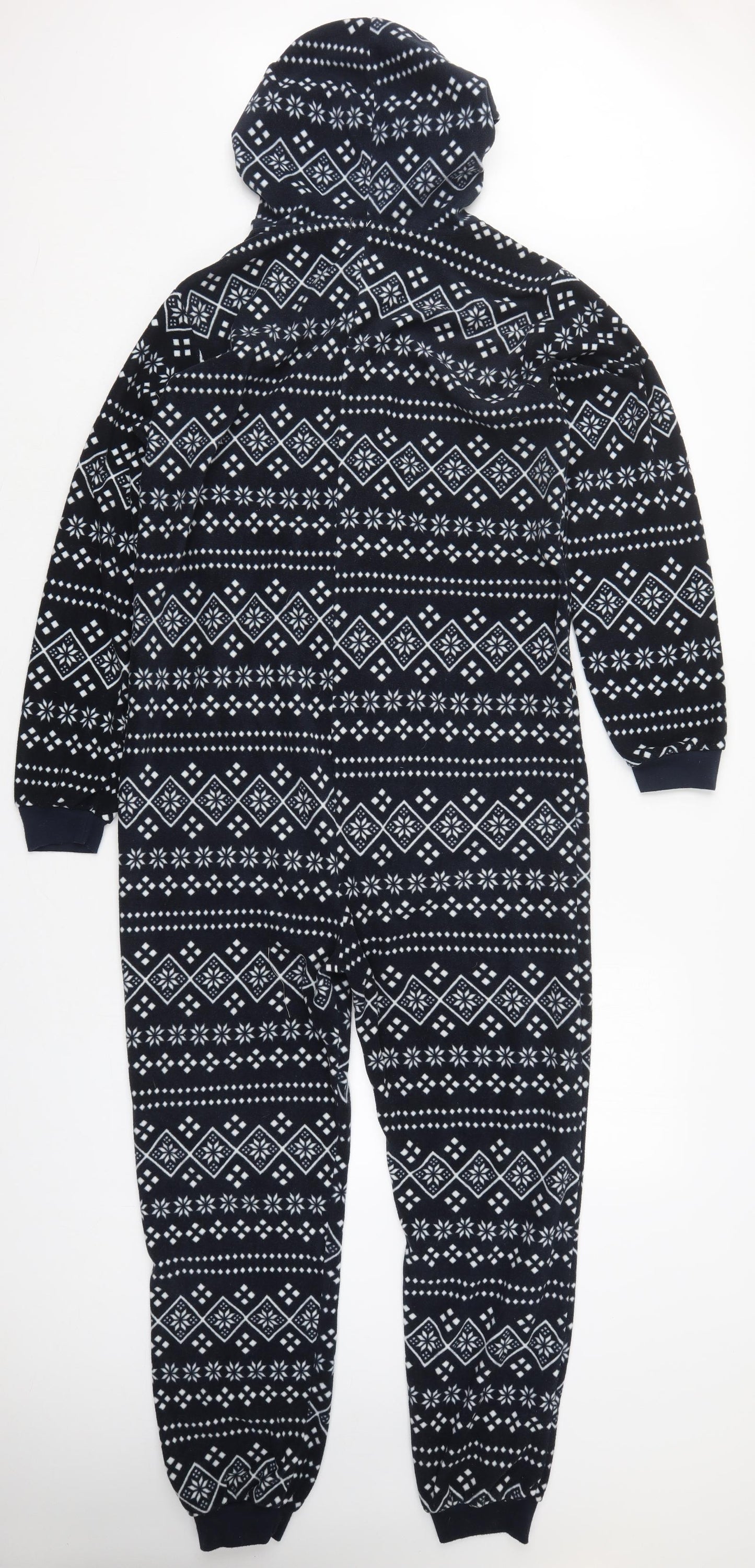 TJM Mens Blue Geometric Polyester  One Piece Size M  Zip