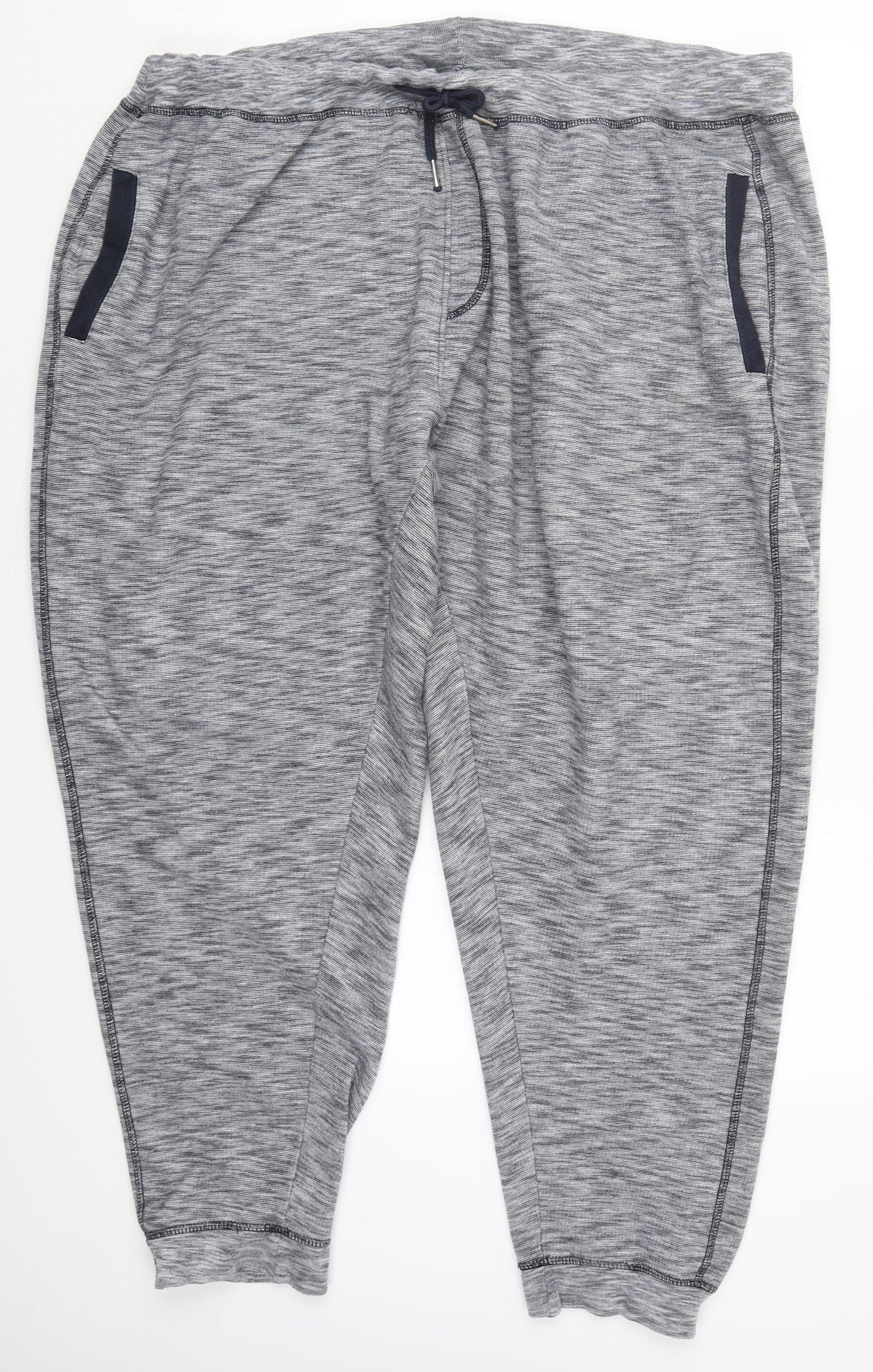 D555 Mens Blue  Cotton Sweatpants Trousers Size 42 L28 in Regular Drawstring