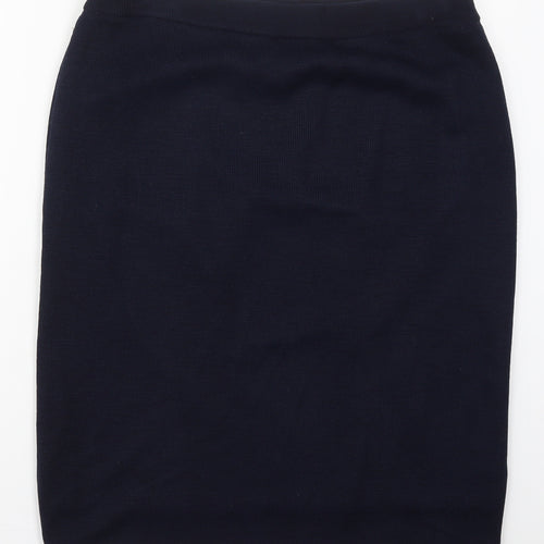 St Michael Womens Blue  Acrylic Straight & Pencil Skirt Size 12