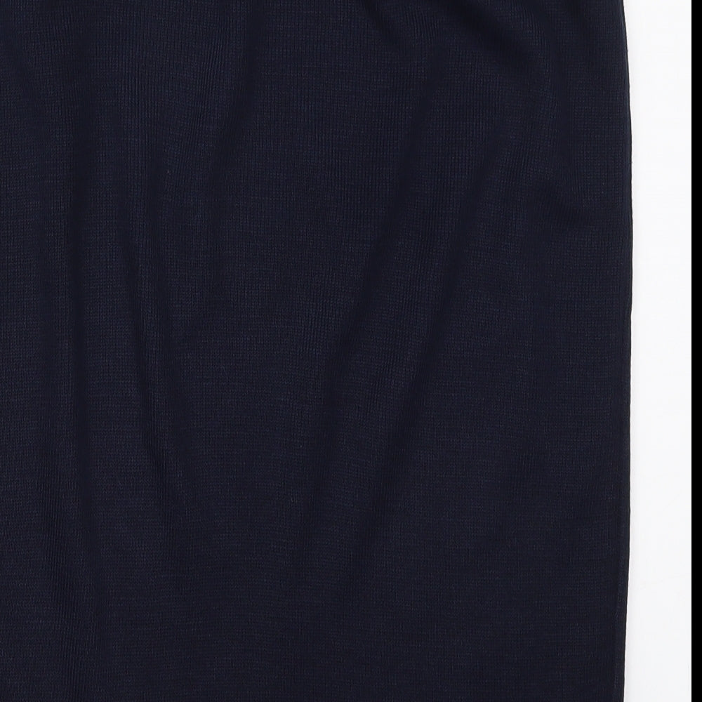 St Michael Womens Blue  Acrylic Straight & Pencil Skirt Size 12