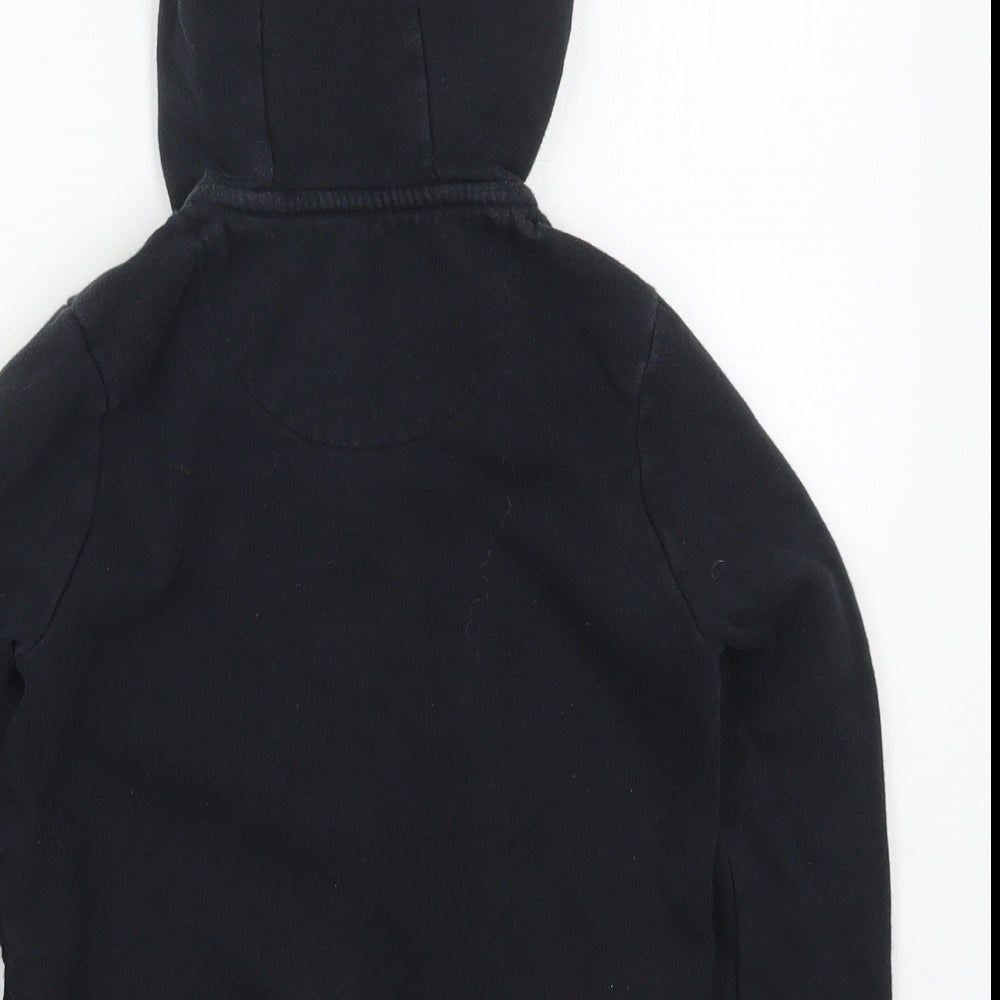 F&F Girls Black  Cotton Full Zip Hoodie Size 7-8 Years  Zip - Rainbow