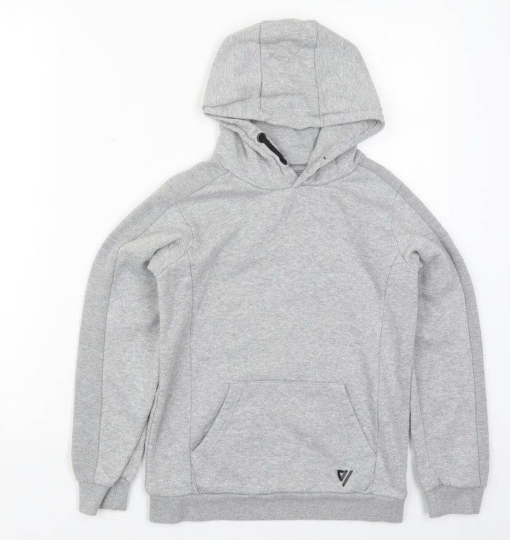 Matalan Boys Grey Cotton Pullover Hoodie Size 10 Years Pullover