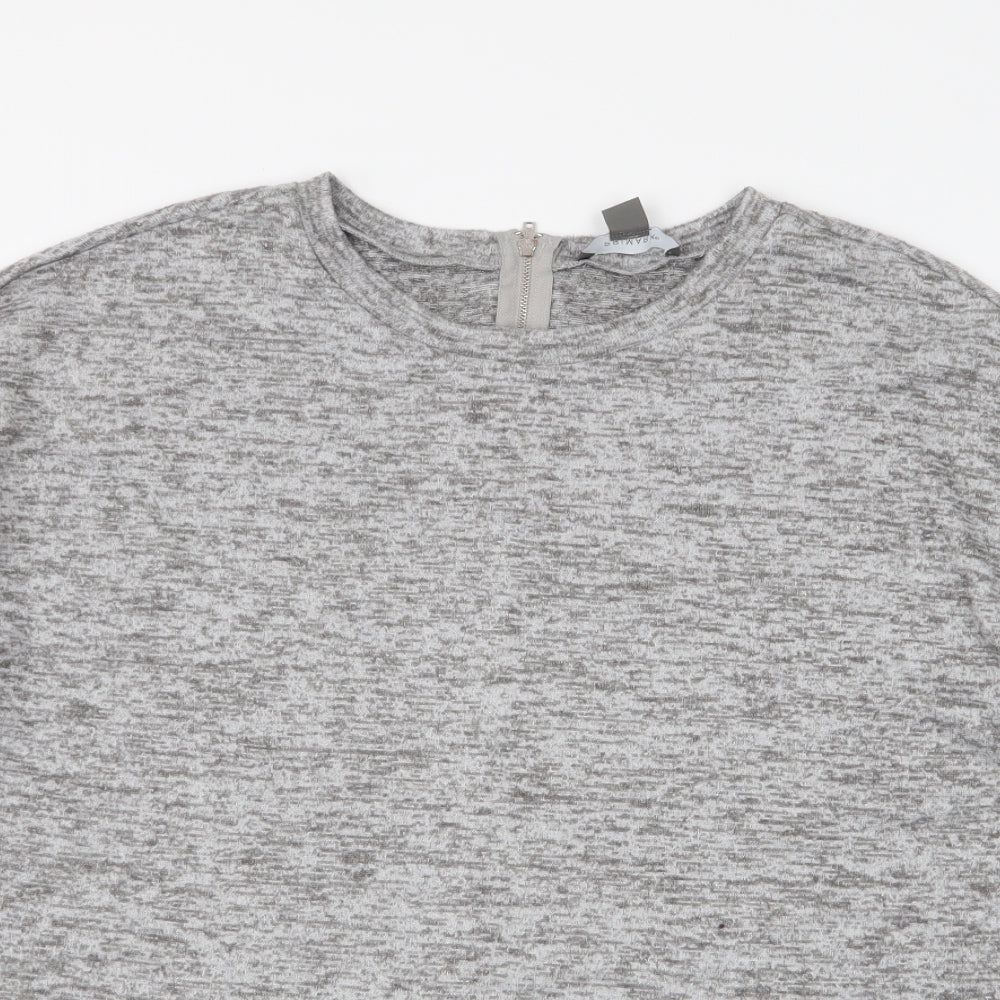 Primark Womens Grey  Polyester Jersey T-Shirt Size 14 Round Neck