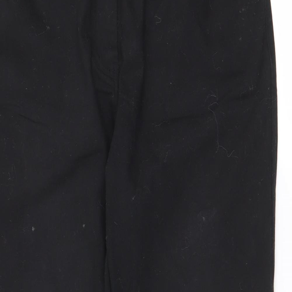 DASH Womens Black  Cotton Capri Jeans Size 14 L28 in Regular Zip