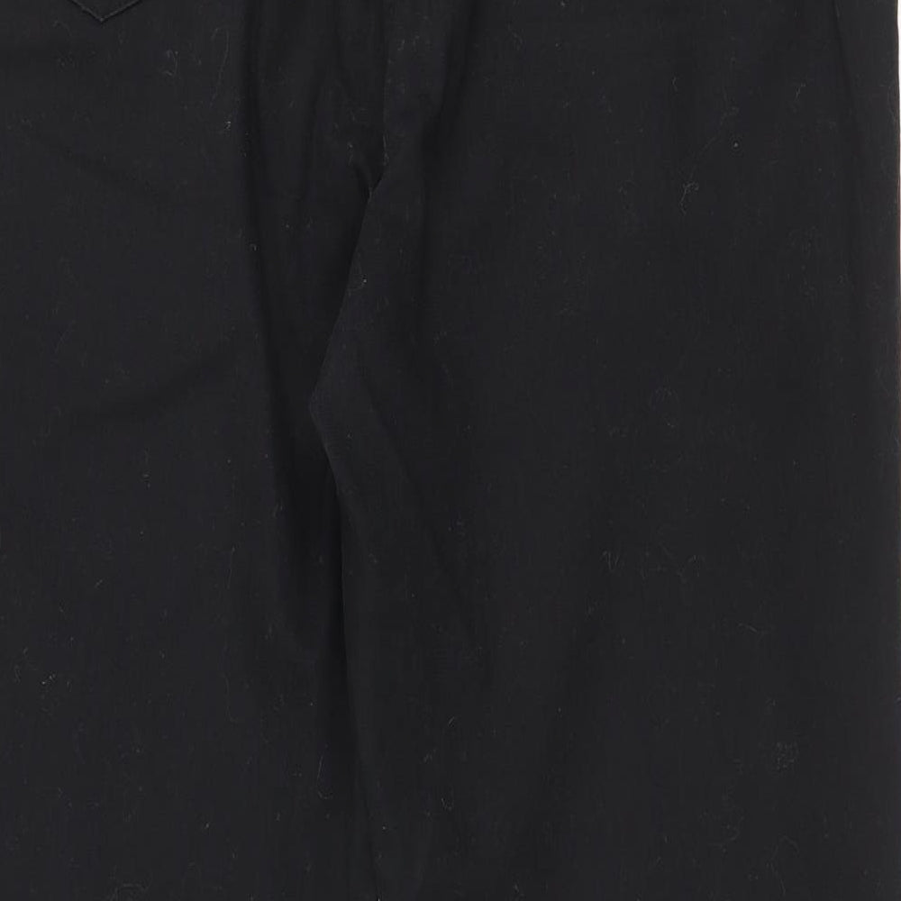 DASH Womens Black  Cotton Capri Jeans Size 14 L28 in Regular Zip