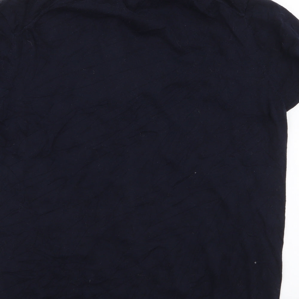 Autograph Mens Blue  Silk  Polo Size XL Collared Button