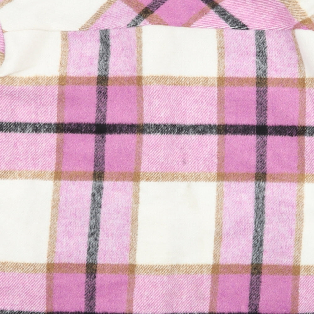 Cutie  Womens Pink Plaid  Jacket  Size S  Button