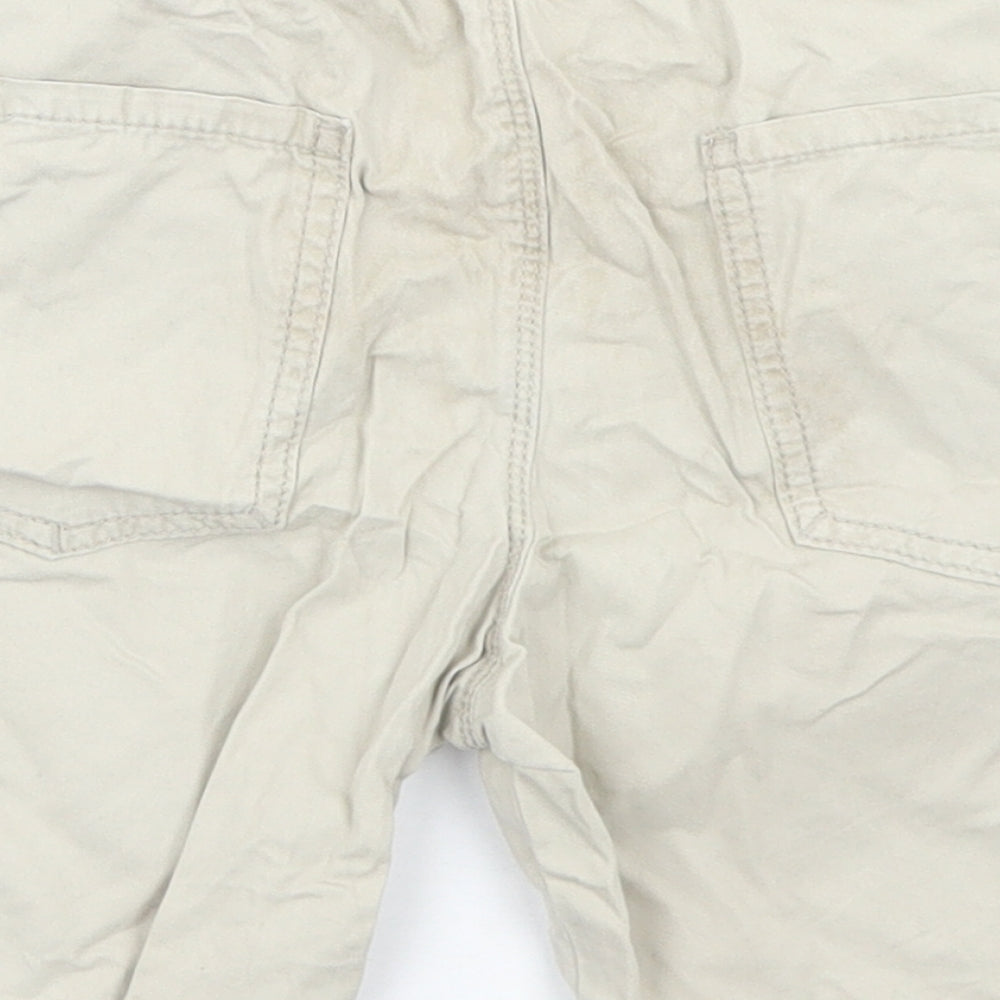 NEXT Boys Beige  Cotton Bermuda Shorts Size 8 Years  Regular Drawstring