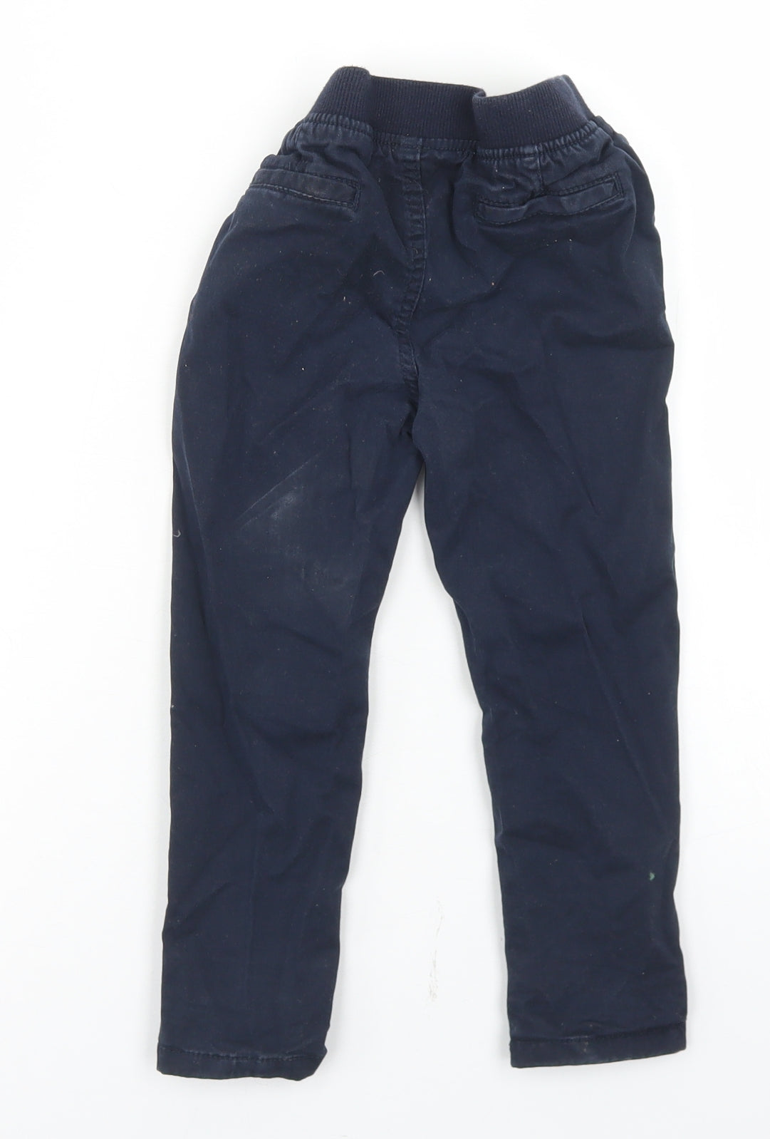 Dunnes Stores Boys Blue  Cotton Chino Trousers Size 3-4 Years  Regular Button