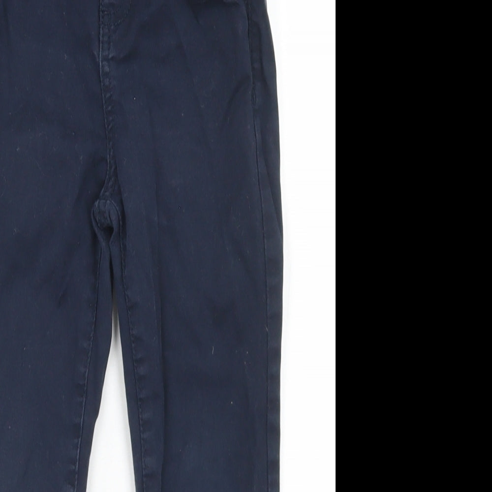 Dunnes Stores Boys Blue  Cotton Chino Trousers Size 3-4 Years  Regular Button