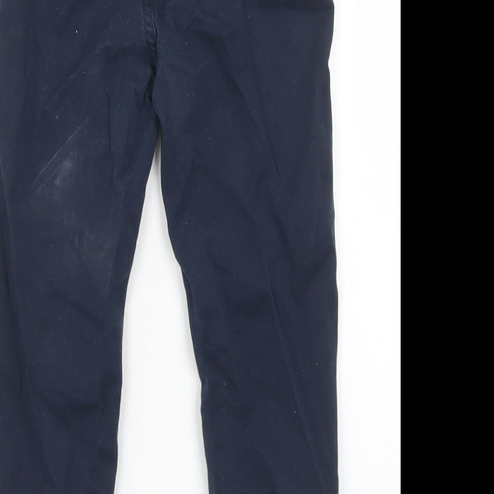 Dunnes Stores Boys Blue  Cotton Chino Trousers Size 3-4 Years  Regular Button