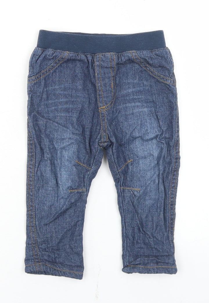 George Boys Blue Cotton Capri Jeans Size 6-9 Months