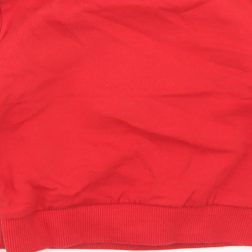 NEXT Boys Red  Cotton Pullover Jumper Size 9-12 Months   - Christmas Reindeer