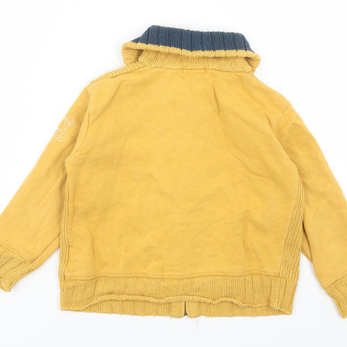 Vertbaudet Boys Yellow   Jacket Coatigan Size 4 Years  Zip