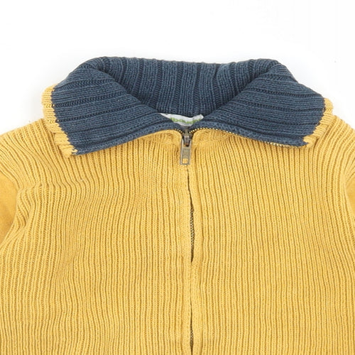 Vertbaudet Boys Yellow   Jacket Coatigan Size 4 Years  Zip