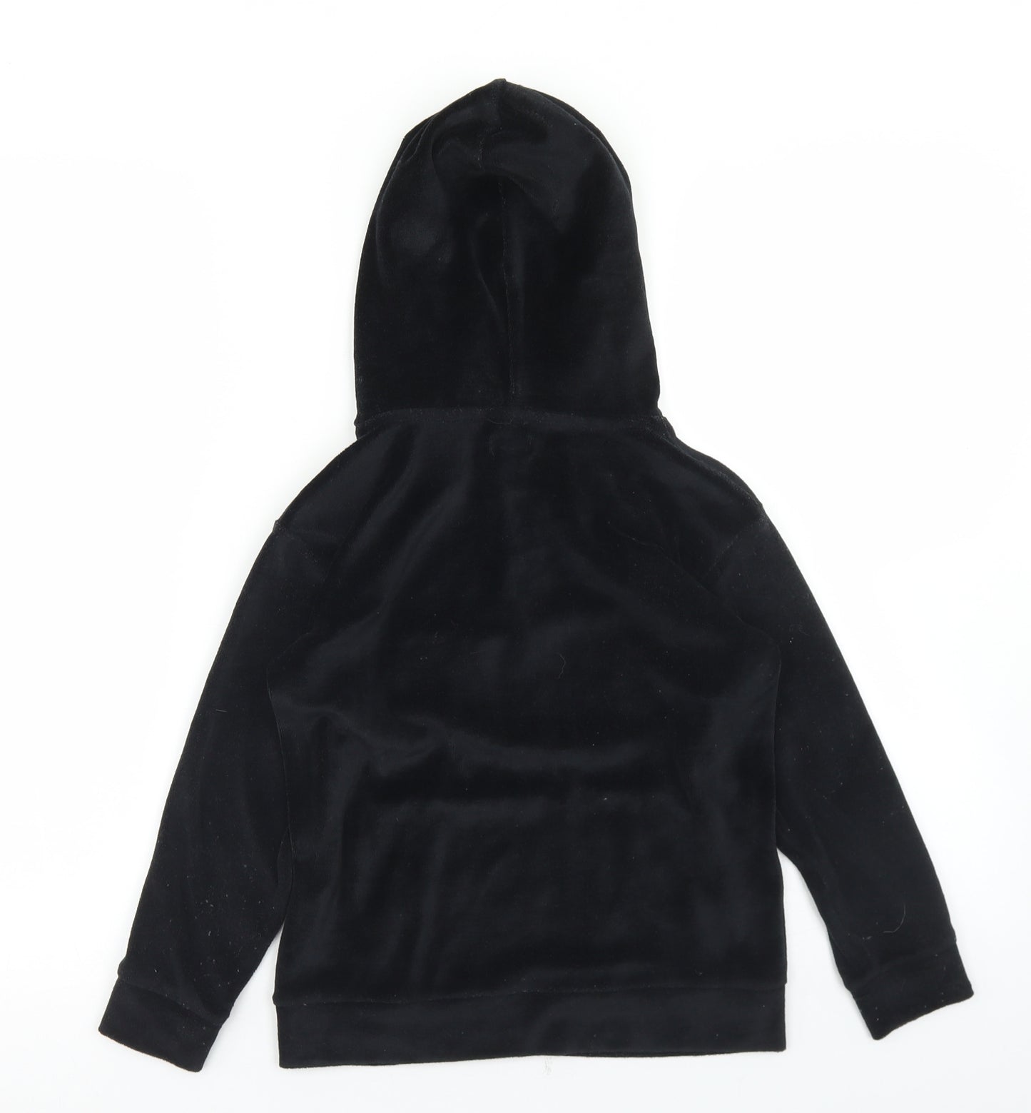 River Island Girls Black  Polyester Pullover Hoodie Size 7-8 Years