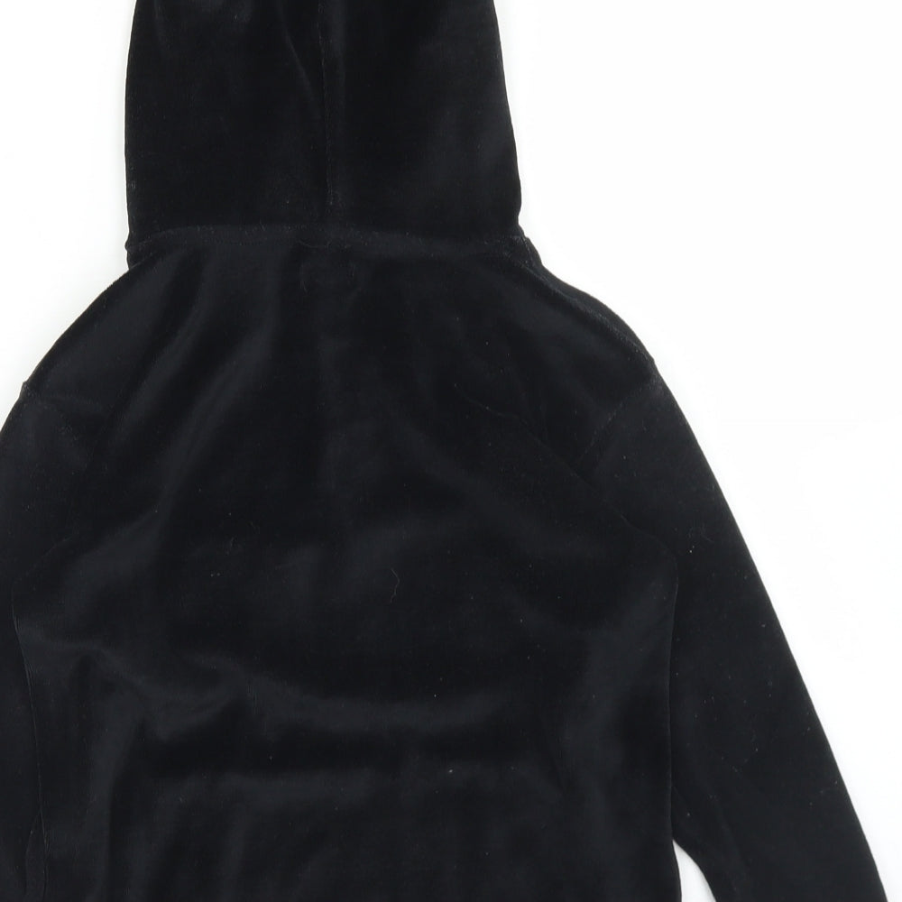 River Island Girls Black  Polyester Pullover Hoodie Size 7-8 Years