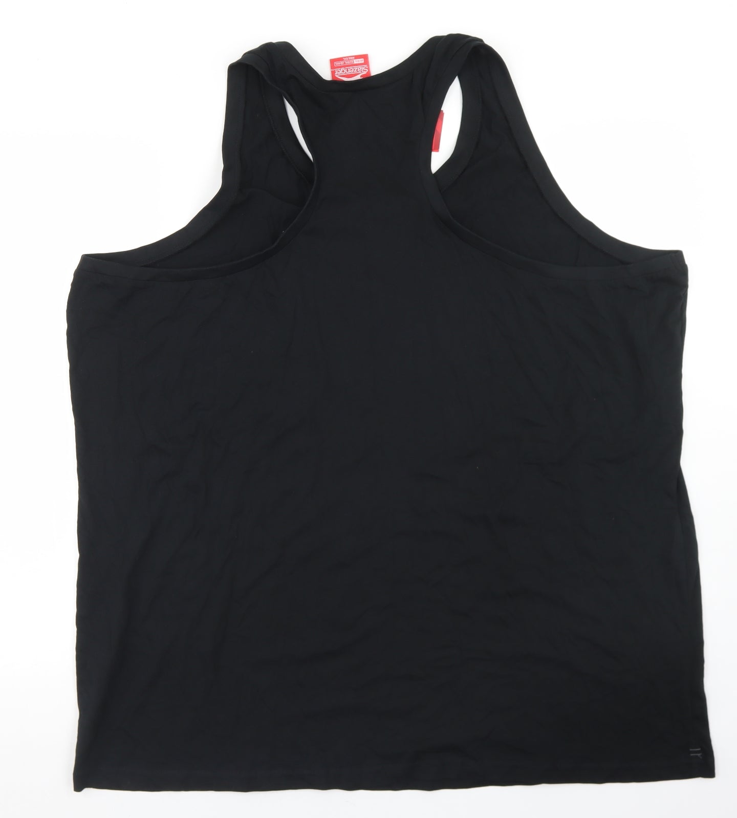 Slazenger Mens Black  Cotton Basic Tank Size 4XL Round Neck