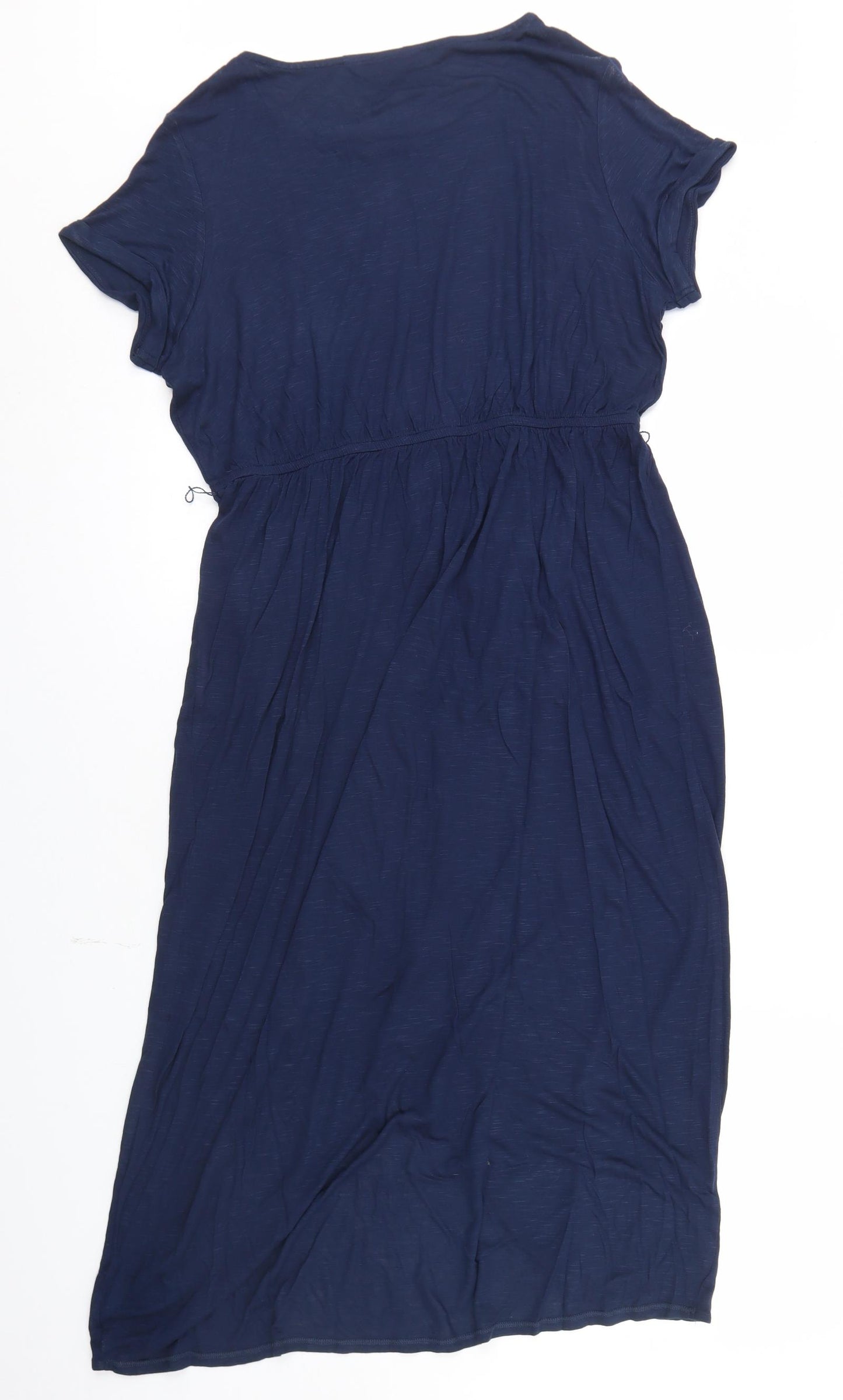 Marks and Spencer Womens Blue  Viscose Sheath  Size 12  Round Neck