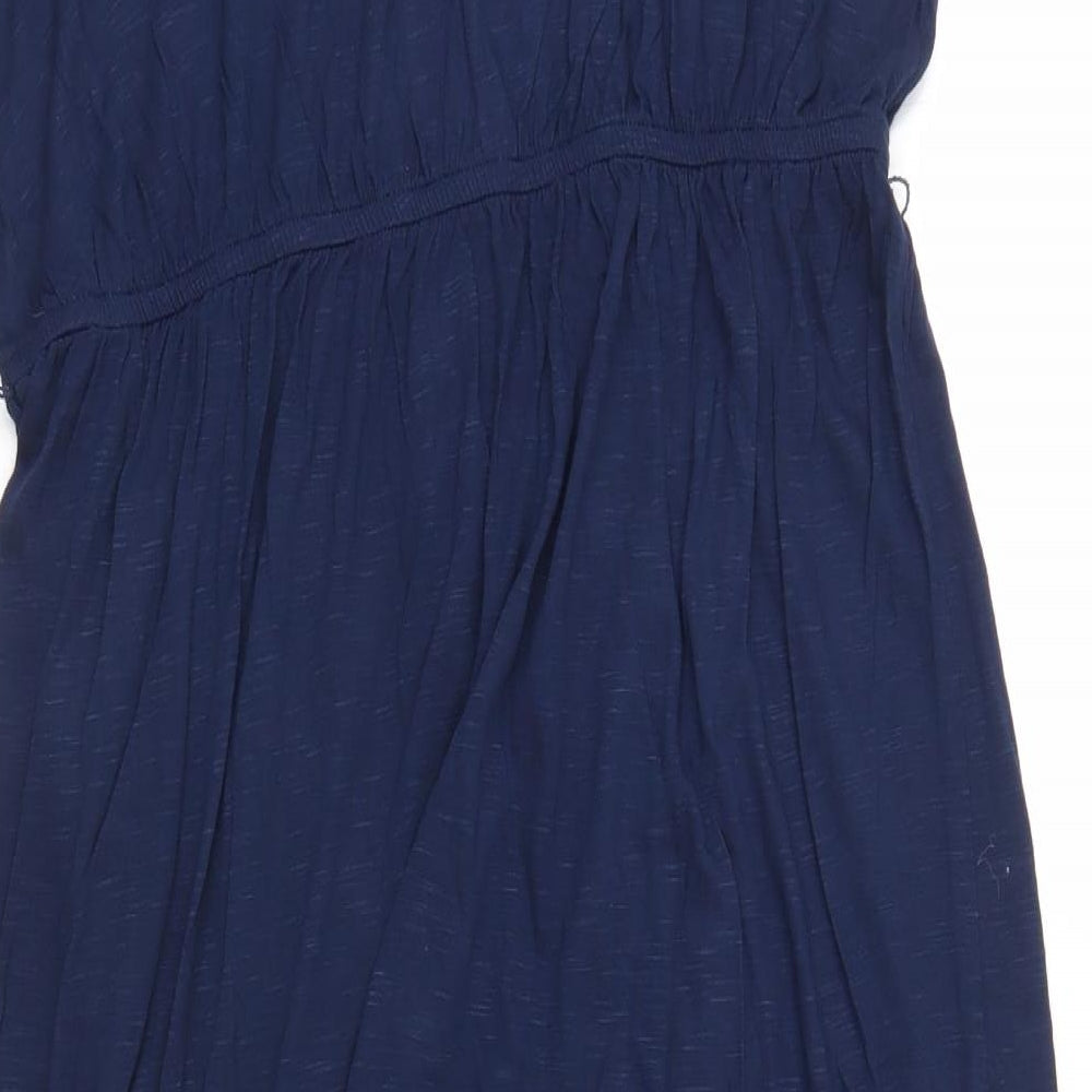 Marks and Spencer Womens Blue  Viscose Sheath  Size 12  Round Neck