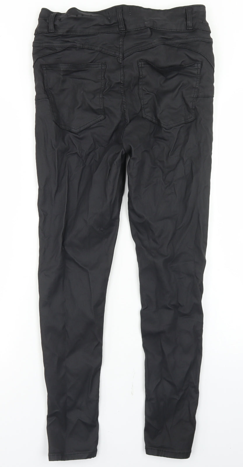 New Look Womens Black  Viscose Skinny Jeans Size 16 L27 in Regular Button - Lift & Shape